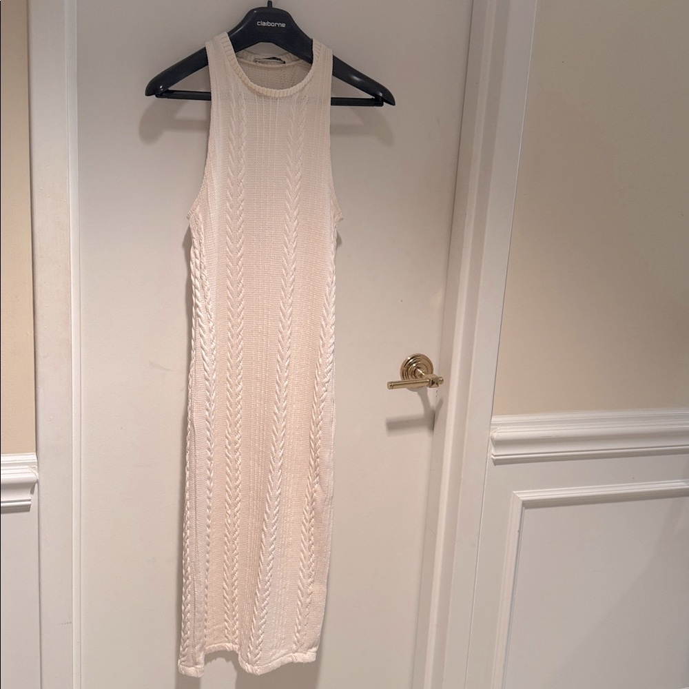 Zara Off-White Textured Knit Top